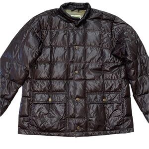 Eddie Bauer Down Puffer Jacket. Dark Brown. Large